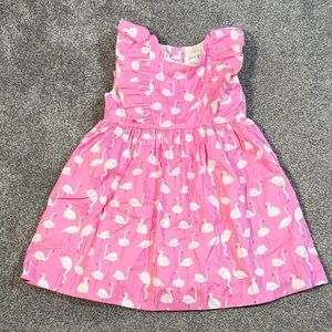 Rachel Riley Pink Flamingo Print Dress